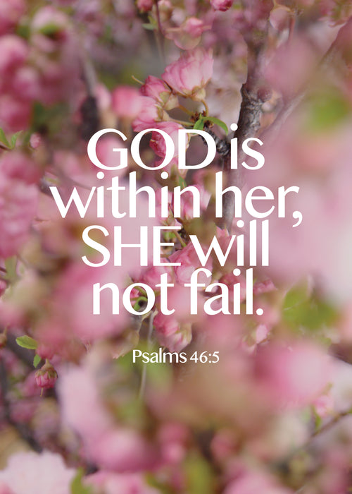 Large Poster - God is within her, She will not fail