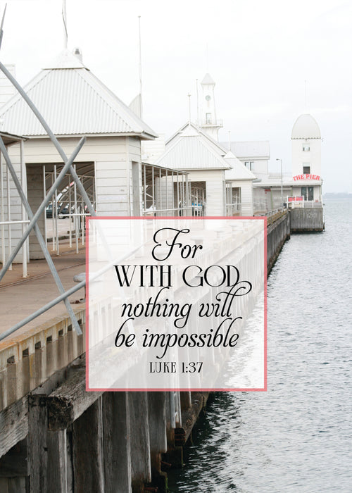 Large Poster - Nothing will be impossible - Luke 1:37