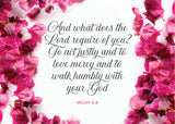 Large Poster - Walk humbly with your God - Micah 6:8