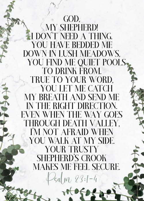 Pass It On - God is my Shepherd, Feel secure - Psalm 23:1-4