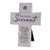 Resin Desktop Cross Gray - Faithful Servant