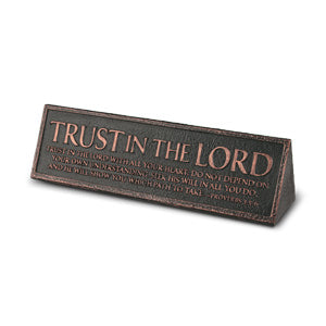 Trust Resin Plaque with Bronze Title Bar