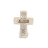 Believe Bronze Title Bar Cast Stone Cross