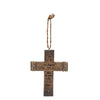 CHRISTMAS ORNAMENT RUGGED CROSS RESIN