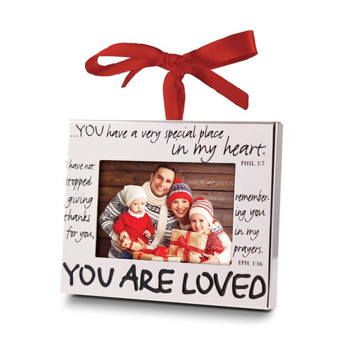 CHRISTMAS ORNAMENT YOU ARE LOVED FRAME