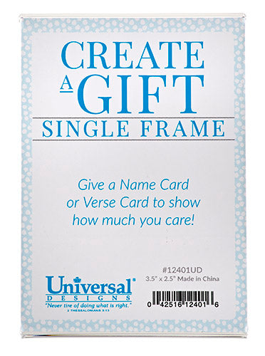NTR & Verse Card Single Frame - KI Gifts Christian Supplies