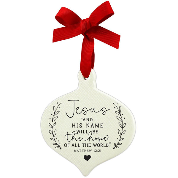 ORNAMENT DOODLE JESUS RIBBON HANG