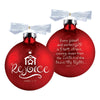 CHRISTMAS ORNAMENT REJOICE SWIRL RED 4