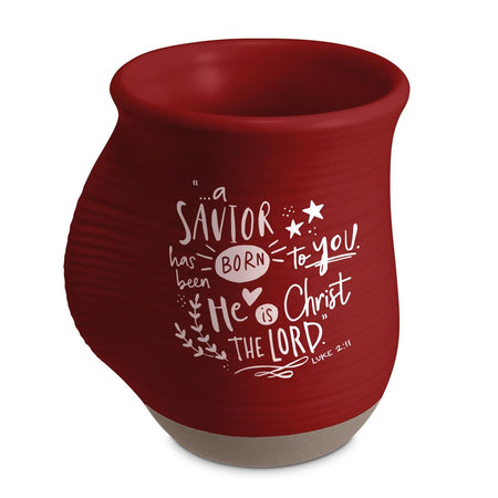 Ceramic Handwarmer Mug - So Loved (Red - White Circle)