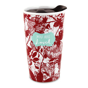 Ceramic Tumbler Mug Pretty Prints - You Are Loved