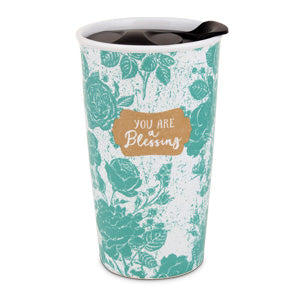 Ceramic Tumbler Mug Pretty Prints - You Are A Blessing
