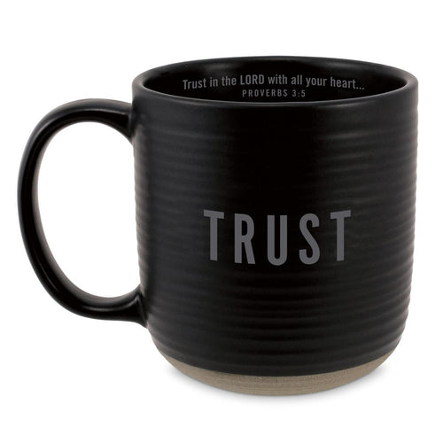COFFEE CUP TEXTURED TRUST BLACK 20OZ