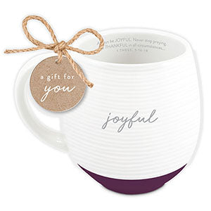 Mug Textured White - Joyful