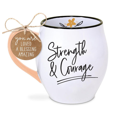 Ceramic Mug Pretty Prints - Strong & Courageous