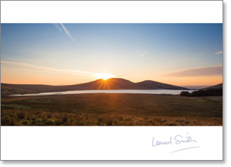 Blank Sunset Over Mourne Mountains CR