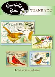 Thank You Card Assortment - Pretty Birds (12 Boxed Cards)