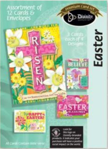 Easter Assortment : He is Risen (12 Boxed Cards)
