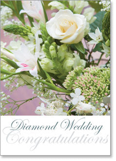 Diamond Wedding - Rings On White Rose (order in 6)