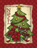 Boxed Christmas Cards: Deluxe Linen Tree Noel - Set Of 18