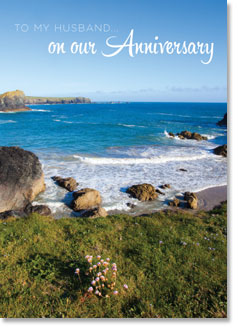 Anniversary : To My Husband Cornish Sea Scene (ORDER IN 6)