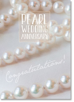 Pearl Wedding Anniversary - Pearls  (order in 6)