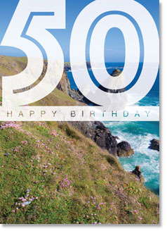 Happy Birthday : Cornish coast 50th (order in 6)