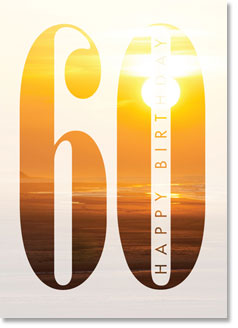 Happy Birthday : Holkham sunset 60th (order in 6)