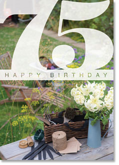 Happy Birthday :Gardening table 75th (order in 6)