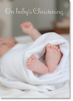 Christening : Baby in towel