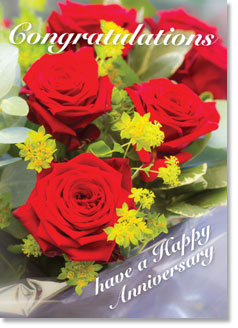 Ruby Anniversary :Red roses and ring (order in 6)