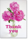 Thank You : Pink Paeonies in Vase (order in 6)