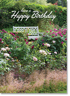 Happy Birthday: Ornate Bench Rosebed