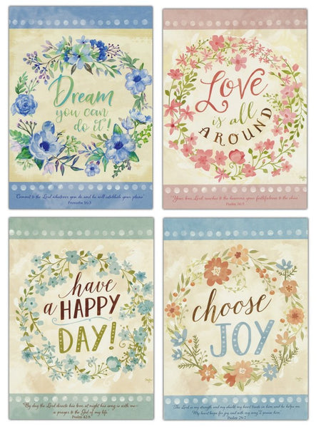 Inspiration - Trendy Wording, Gold accents (12 Boxed Cards)