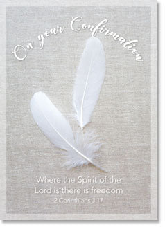 On Your Confirmation : White Feathers (order in 6)