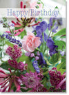 Happy Birthday - Pink and Blue Flowers (order in 6)