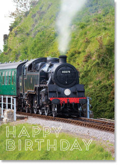 Happy Birthday - Swanage Railway Steam Train (order in 6)