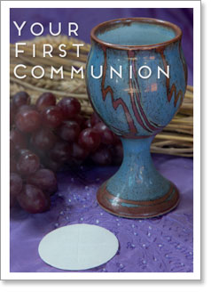First Communion - Blue Pattern Chalice Scene
