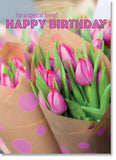 Happy Birthday - For a Special Friend (Pink Tulips) - KI Gifts Christian Supplies