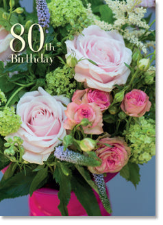 80th Birthday - Mixed Flowers - KI Gifts Christian Supplies