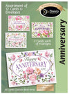 Anniversary-Floral Sprays & Traditional Wording (12 Boxed Cards)