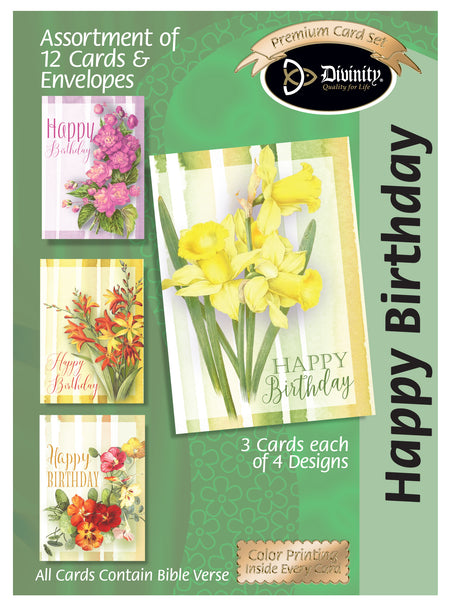 Happy Birthday - Flower (12 Boxed Cards)