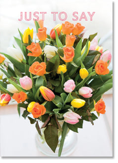 Just to Say - Tulip and Rose Vase (order in 6)