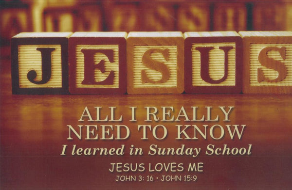 Small Poster : All I Really Need to Know - KI Gifts Christian Supplies