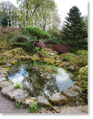 Happy Birthday - Tea Gardens Pond Scene