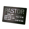 Plaque 'Steadfast Pastor' Metal Black - KI Gifts Christian Supplies