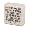 Cast Stone Plaque Scripture Stone - Fearless