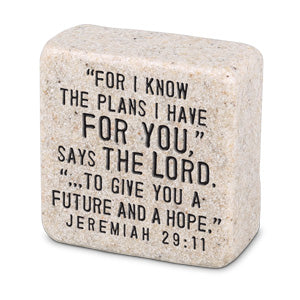 Cast Stone Plaque Scripture Stone - Stand Firm