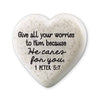 Scripture Stone Hearts of Hope: He Cares For You