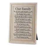 One Another Resin Plaque - Our Family