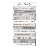 Large Stacked Wood Wall Plaque - Our Family